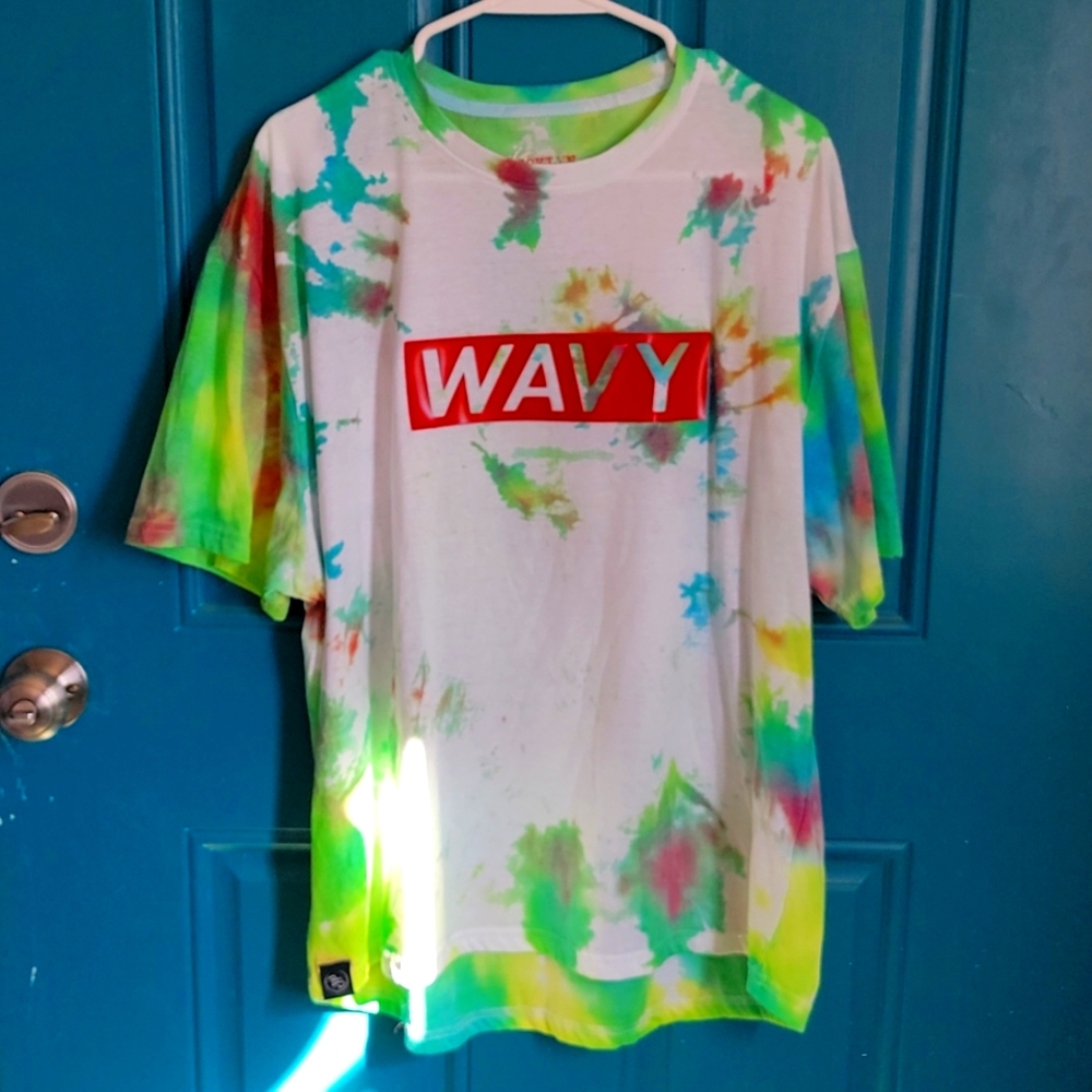 Handmade Tie-Dye "Wavy" Shirt or T-Shirt Dress